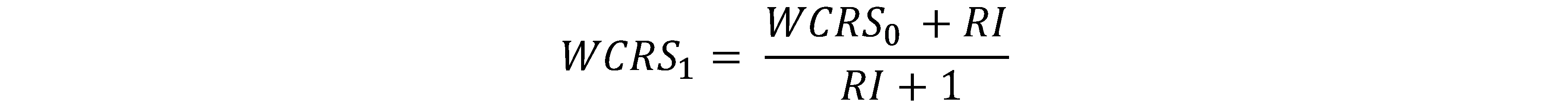 Formula expressing the required rate of increase for the proposed Water Charges Reduction Scheme